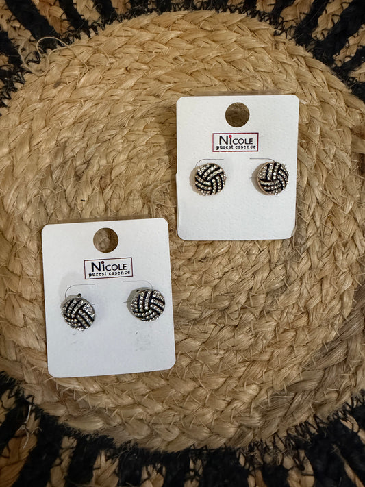 Volleyball Stud Earrings