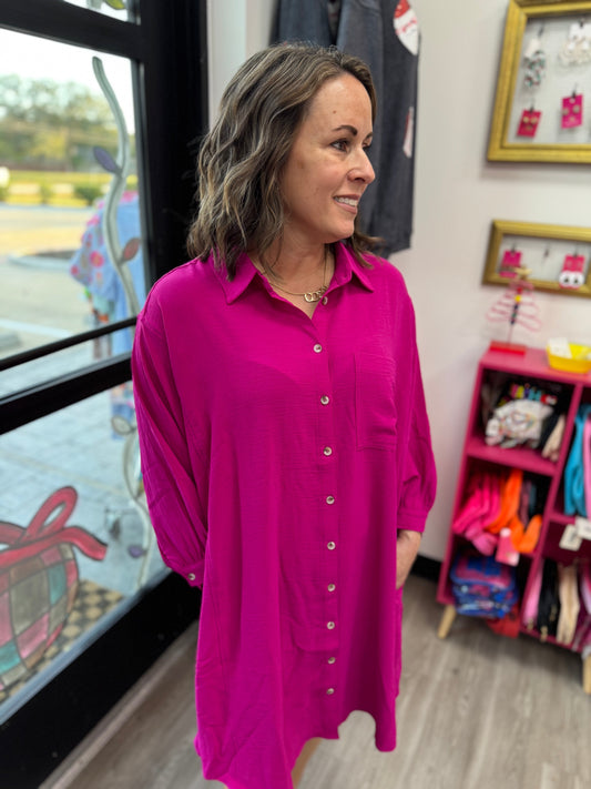 Magenta Airflow Dress