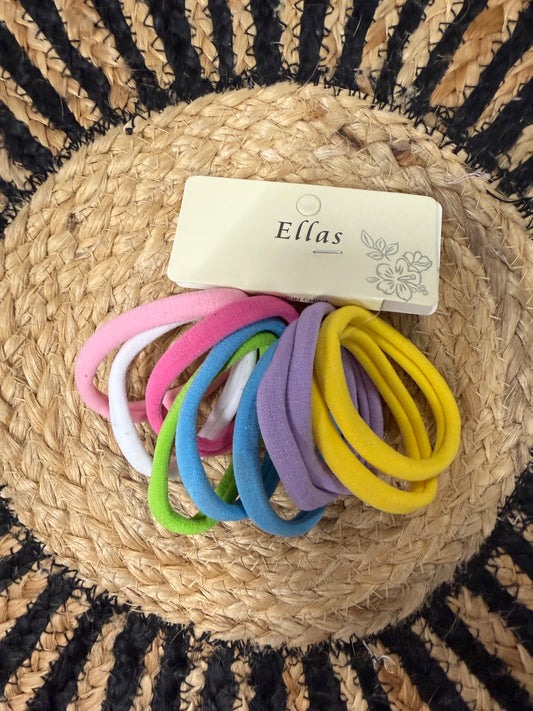 Colorful Soft Ponytail Hair Ties 10-Pack