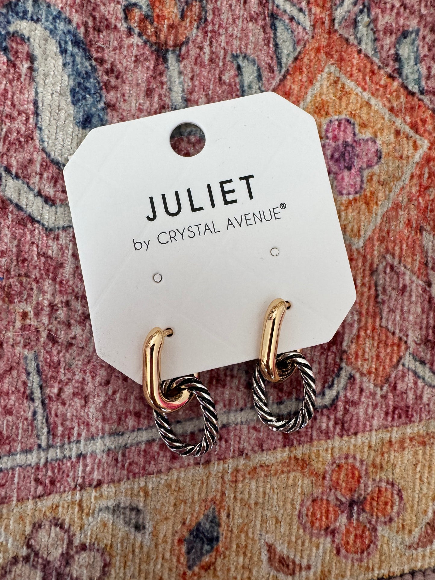Mixed Metal Hoop Earrings