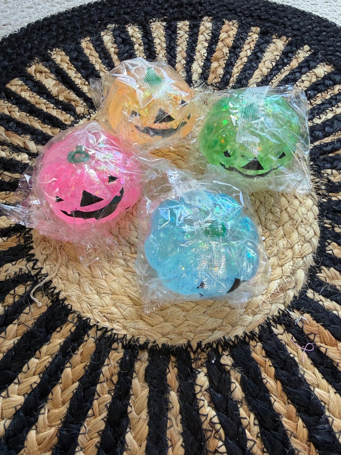 Perfectly Imperfect Glitter Jack-O'-Lantern Slow Rise Squishy