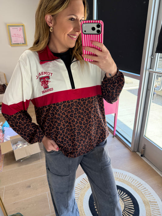 Leopard Tomball Cougars Traditional Logo Jacket
