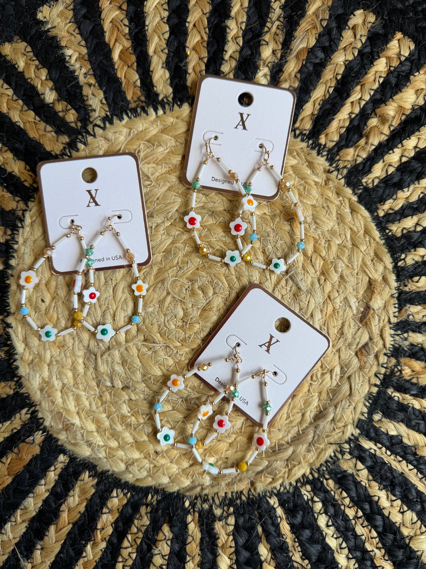 Fall Flower Dangle Earrings