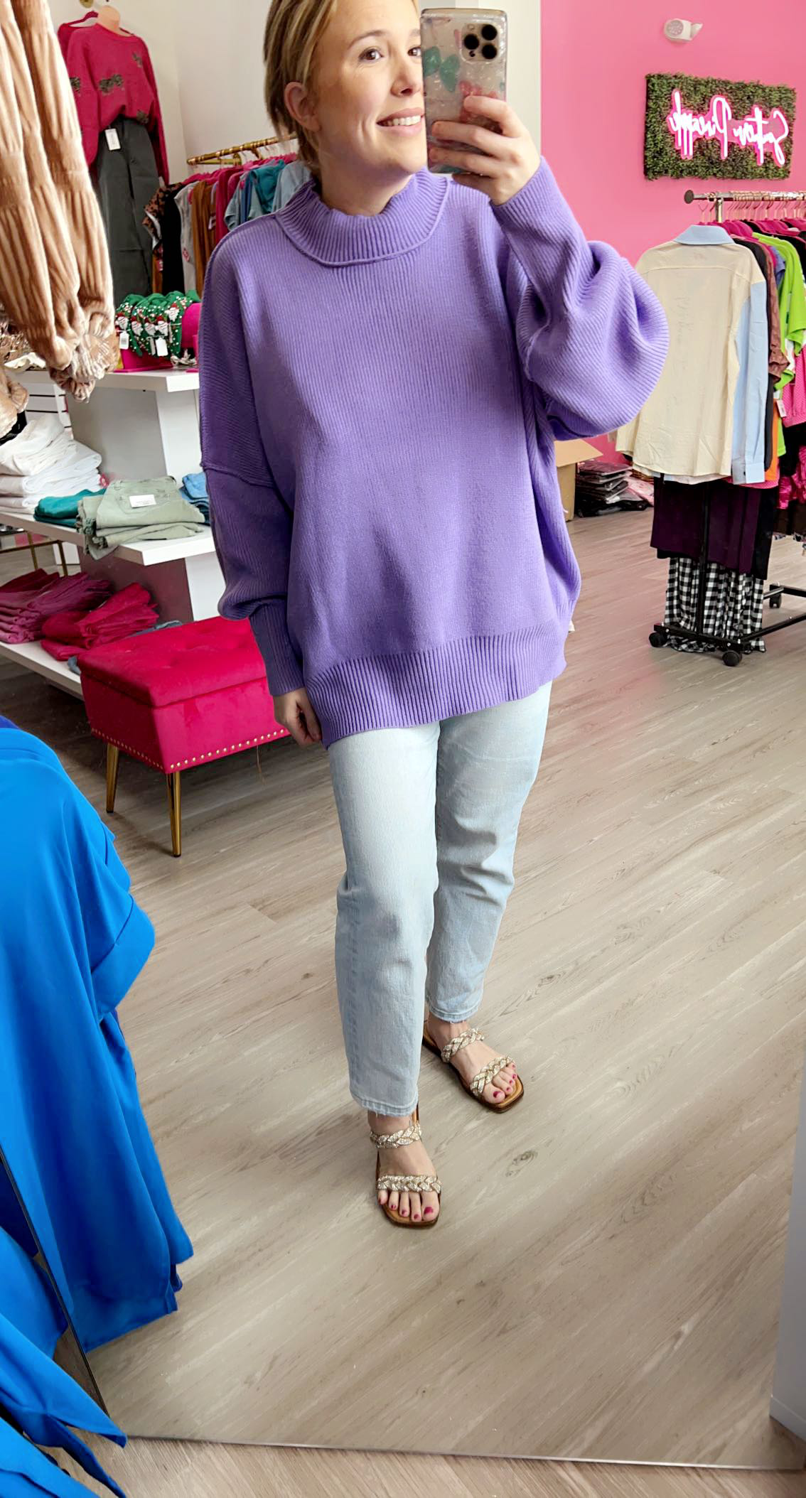 Lavender hotsell oversized sweater