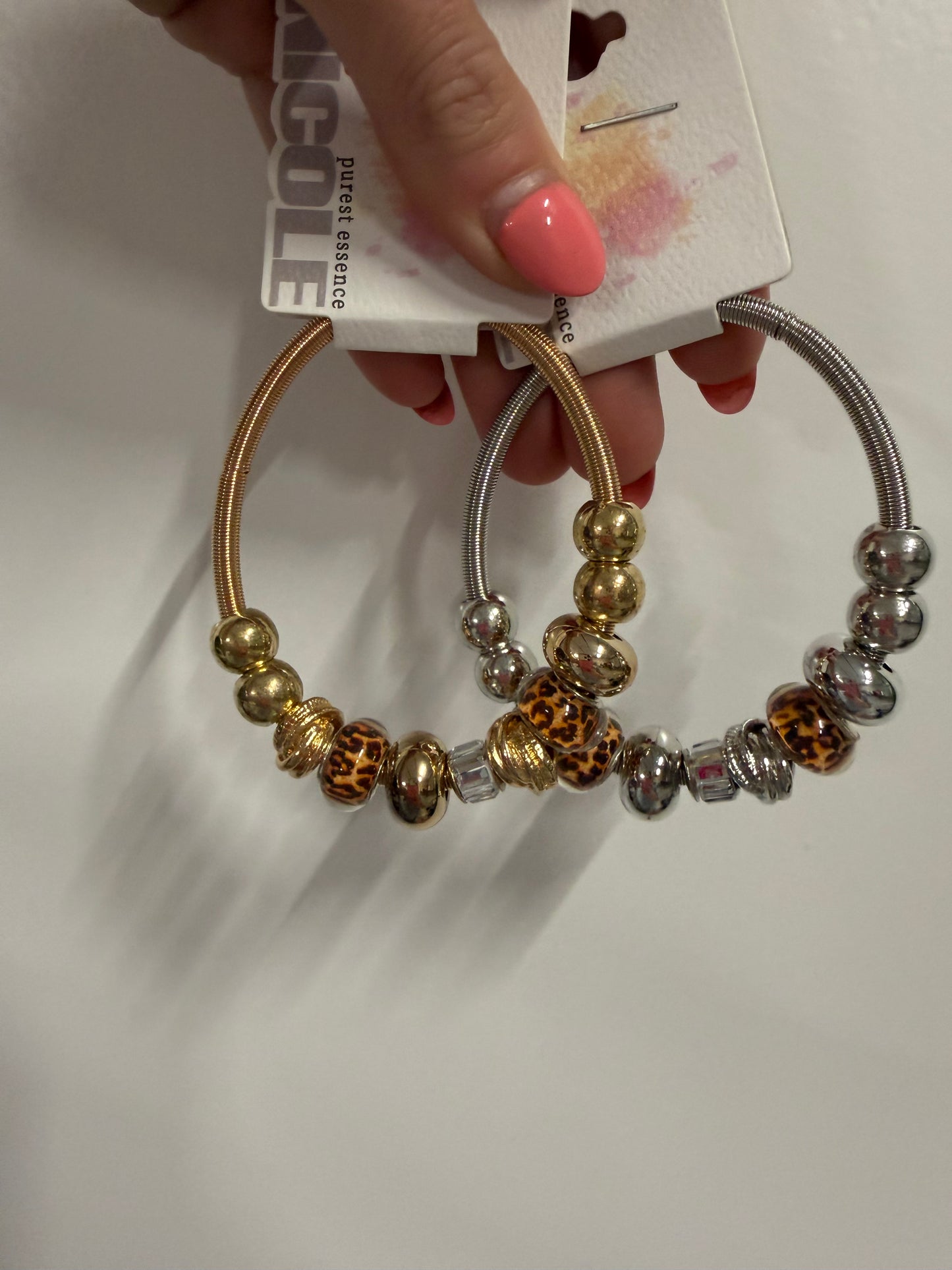 Leopard Beaded Charm Bracelet