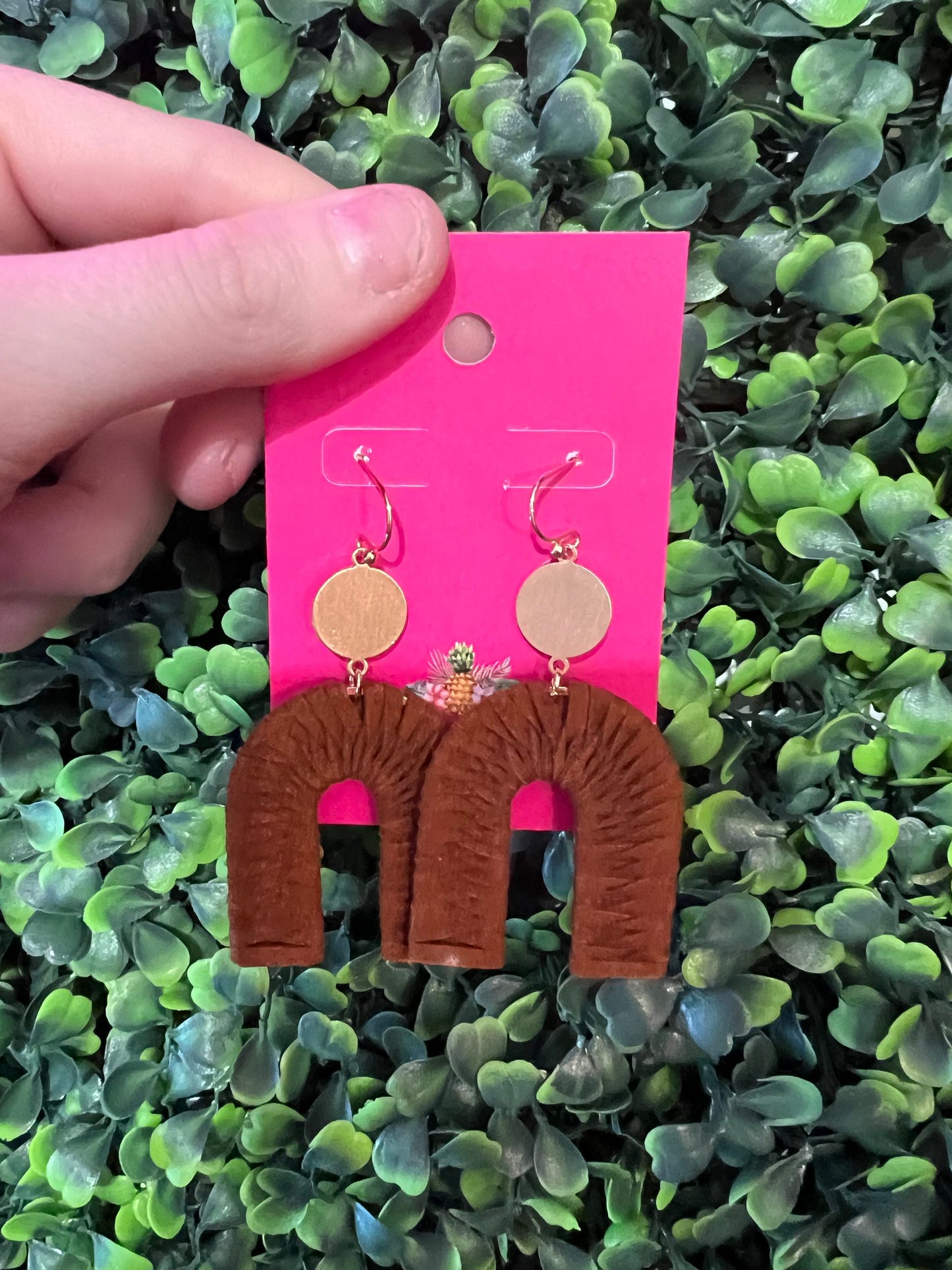 Brown Dangle Earrings