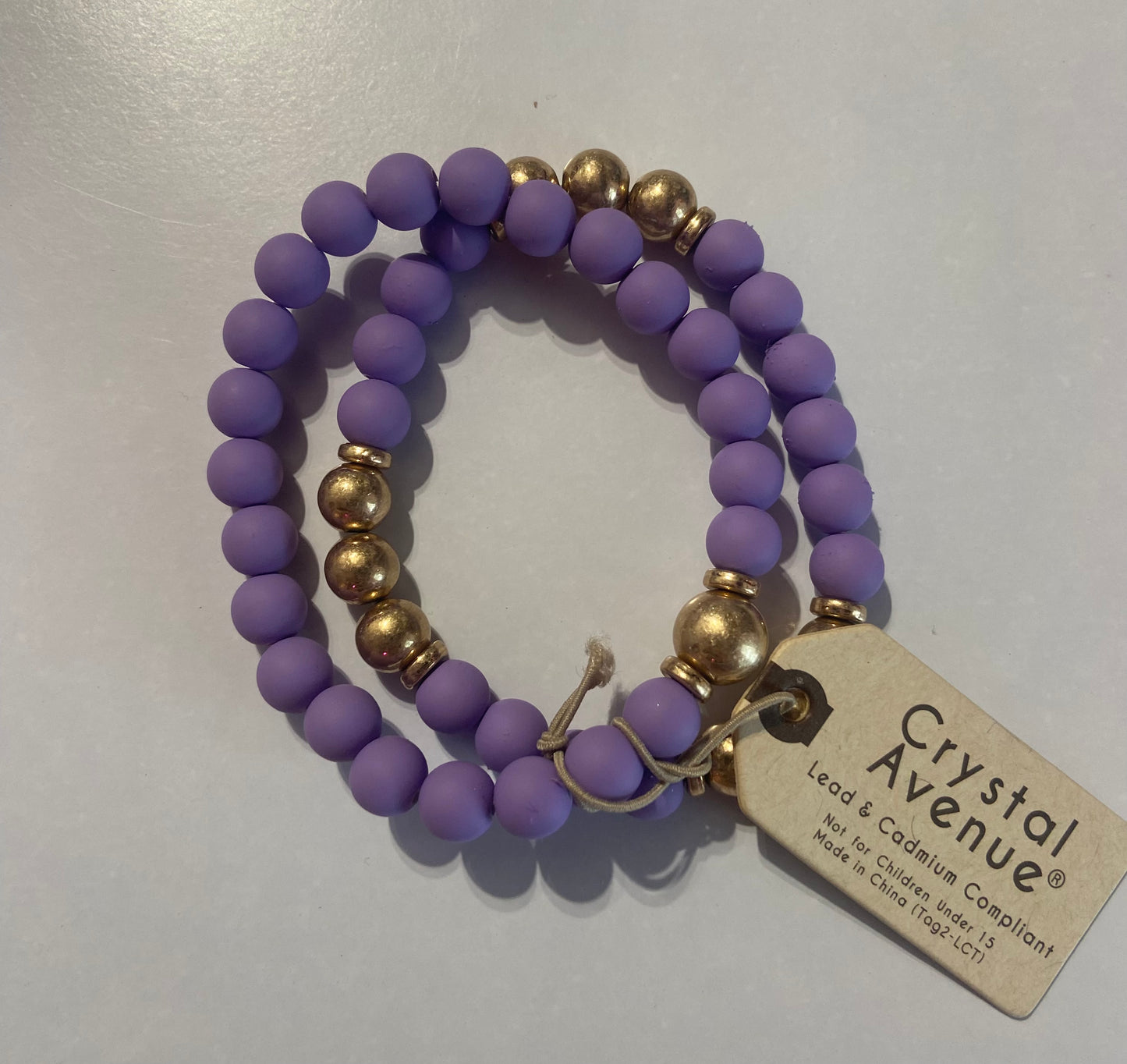 Purple and Gold Ball Bracelet