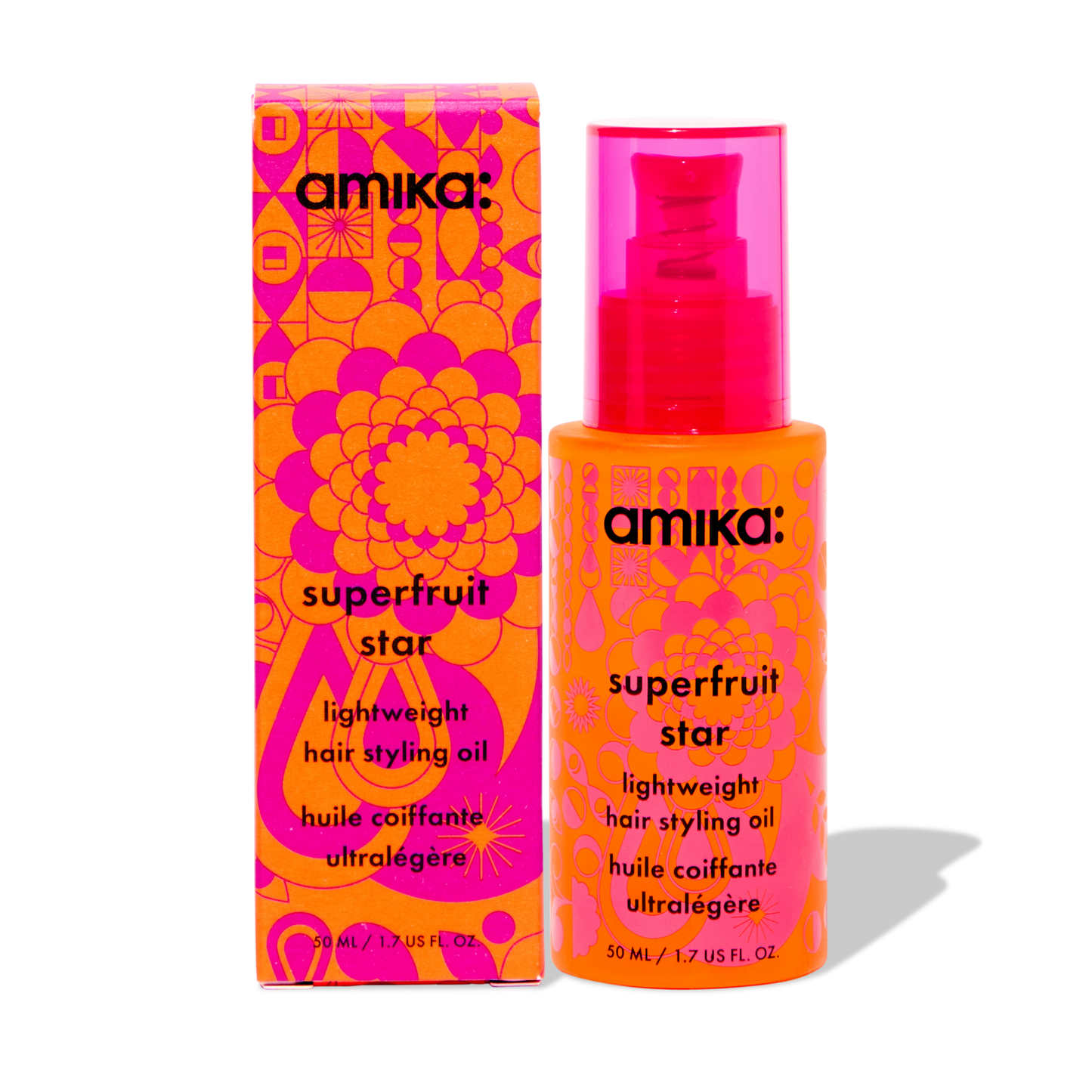 Amika Superfruit Star Lightweight Hair Styling + Heat Defense Oil