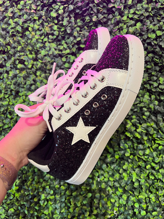 Black Star Tennis Shoes