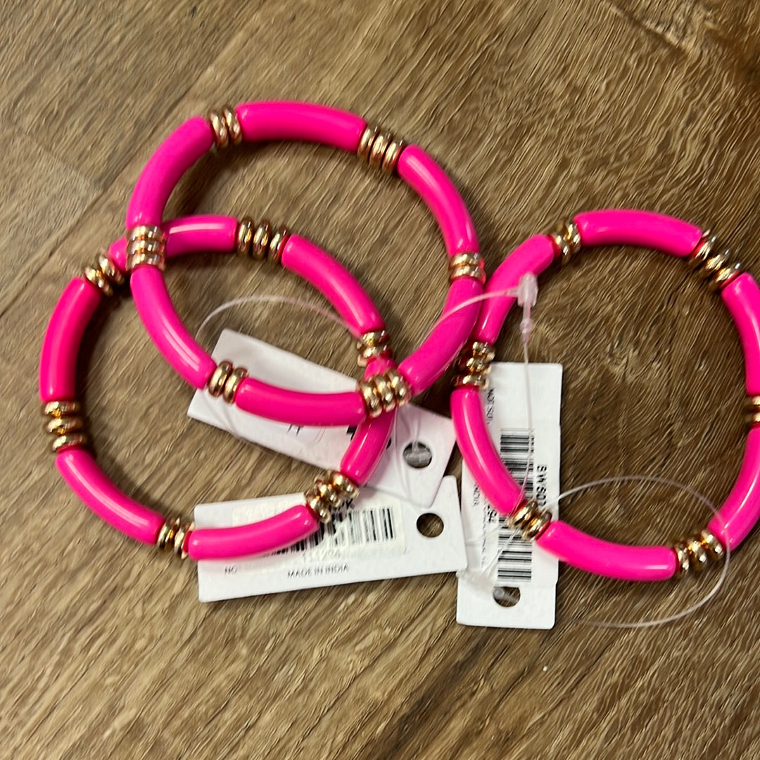 Pink/Gold Bracelets