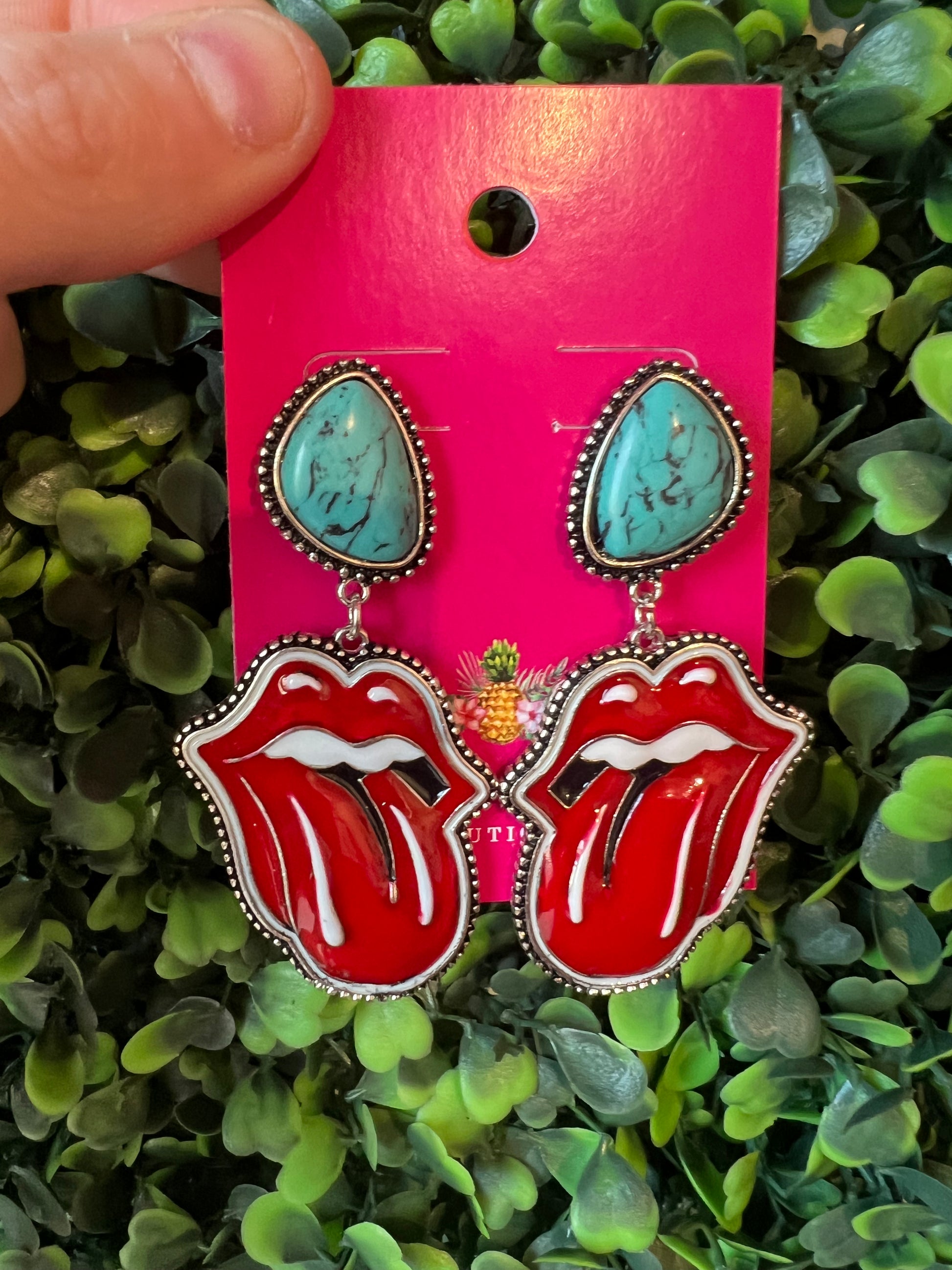 Rolling stones earrings deals